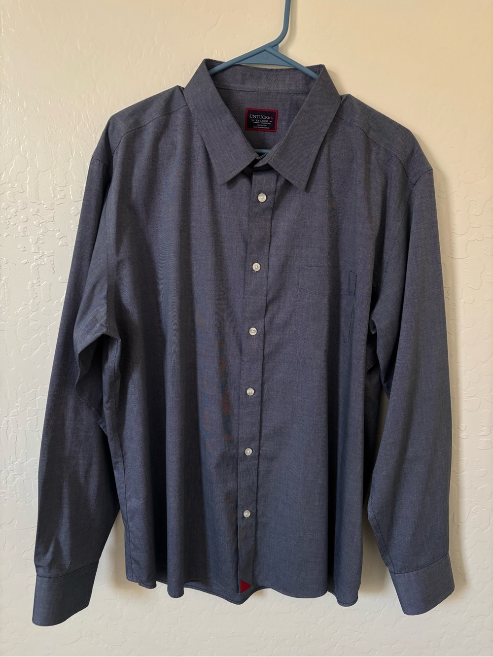 Men’s UNTUCKit Pio Cesare Slim Fit Long Sleeved Shirt Wrinkle Free Cotton XXL
